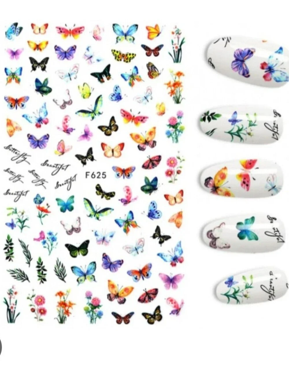 Trendy Self Adhesive Nails Art Transfer Sticker